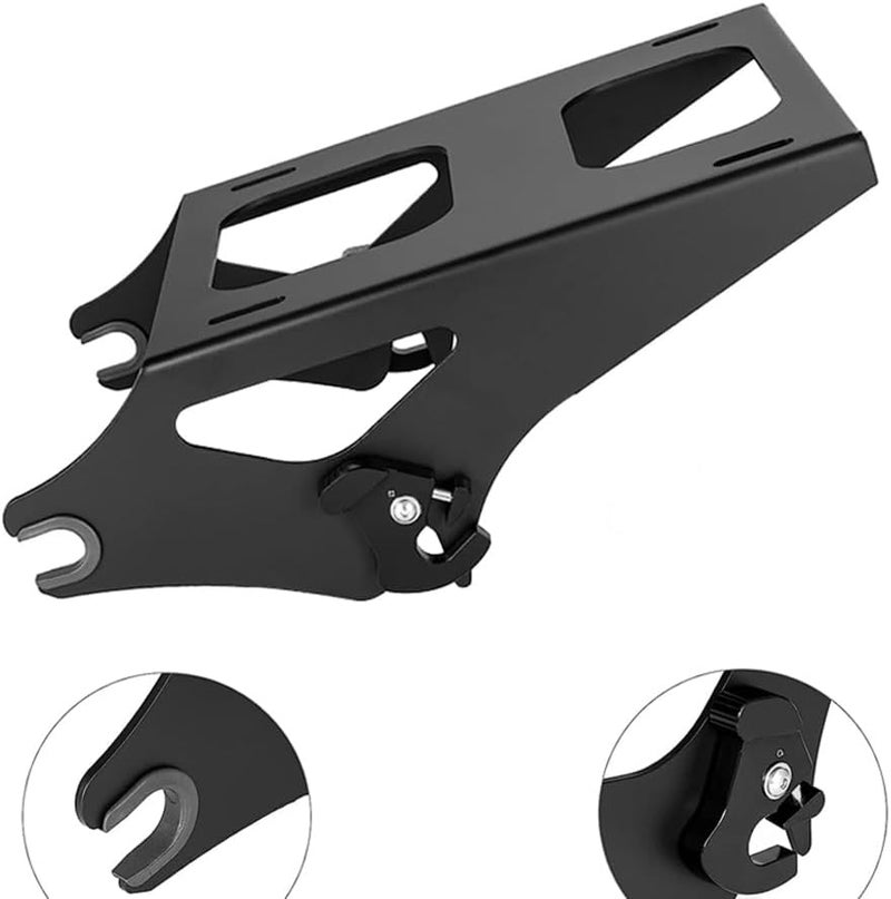 SWESGI SWESG Detachable Two-Up Tour Trunk Rack Mounting Luggage Rack Fit for Harley Davidson Touring, Tour Trunk Rack Compatible for Street Glide Road Glide Road King Electra Glide 2014-2024 (Black-2) - Image 3